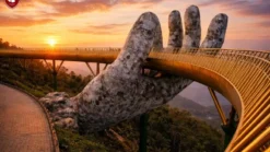 Walk the Iconic Golden Bridge (Cau Vang)