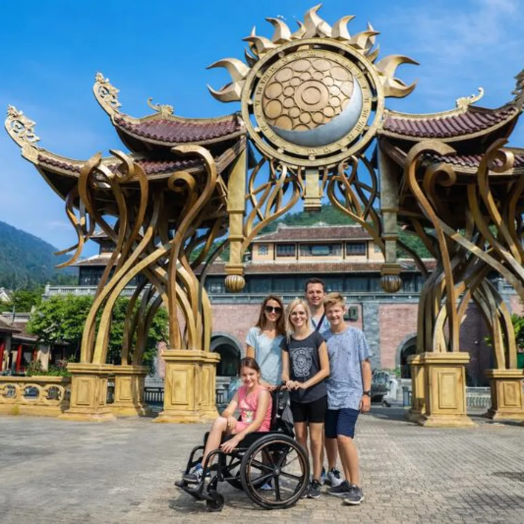 Visit Ba Na Hills with a Wheelchair Access, Cable Cars & Golden Bridge Guide