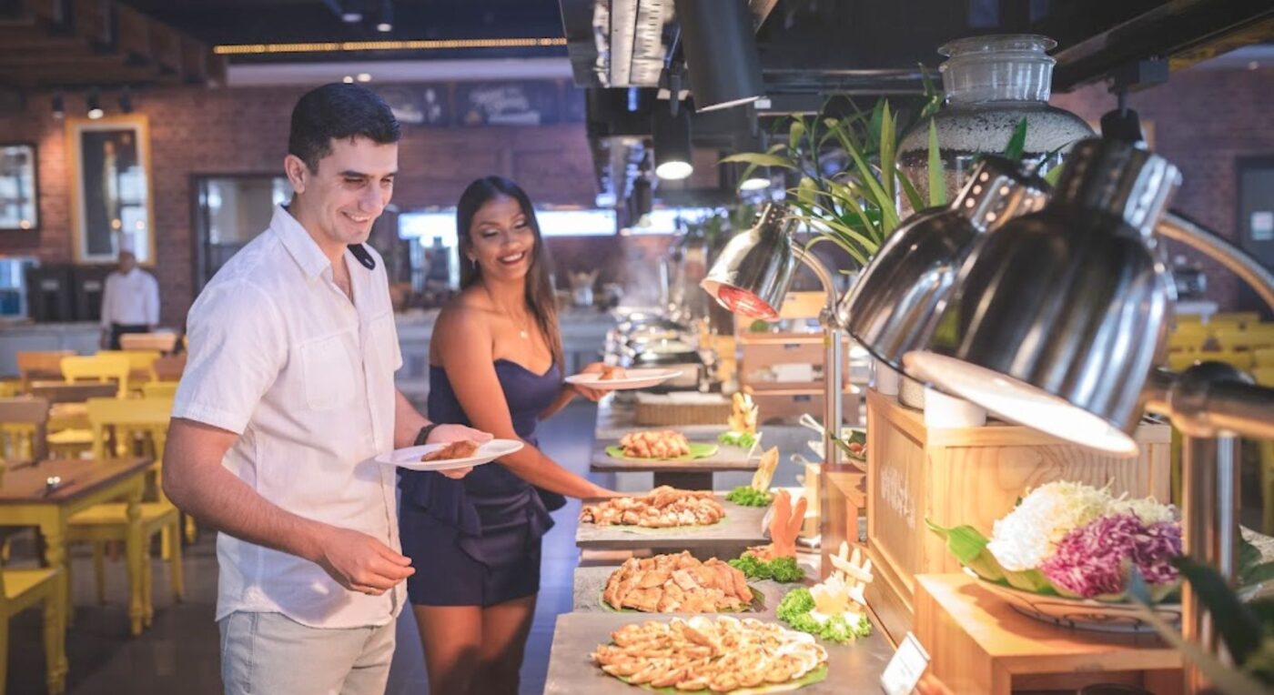 Buffet dining area at Sun World Ba Na Hills